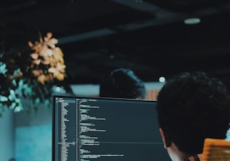 boy in front of computer monitor