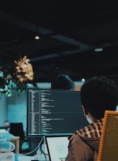 boy in front of computer monitor