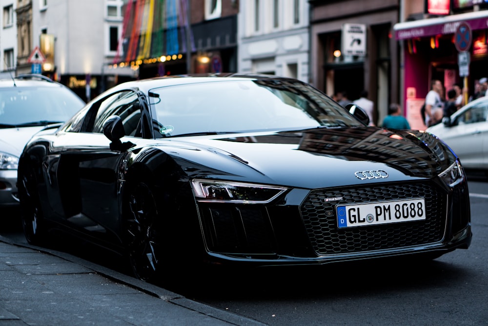 black Audi car