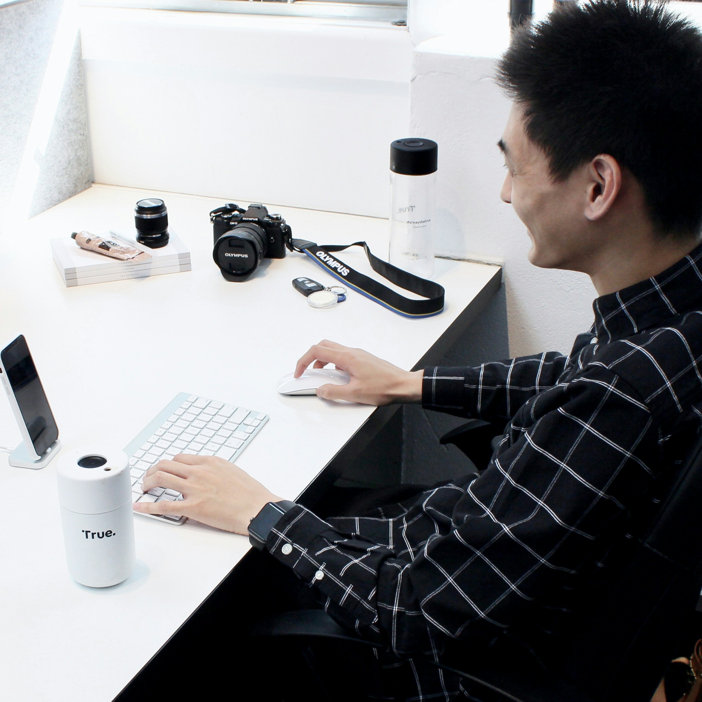 Designer desk.