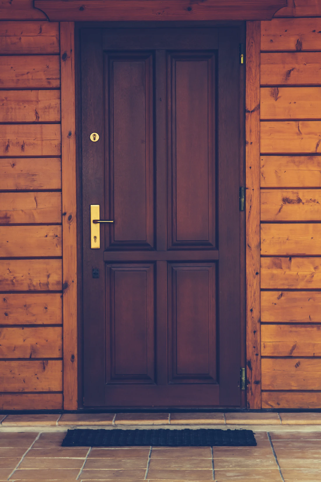Brass door hinge and hardware finish