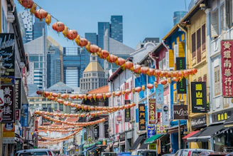 china town and high rise buildings