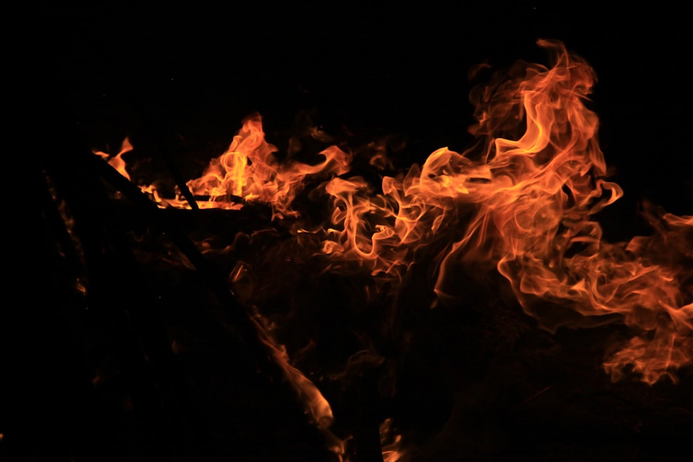 long exposure photography of fire