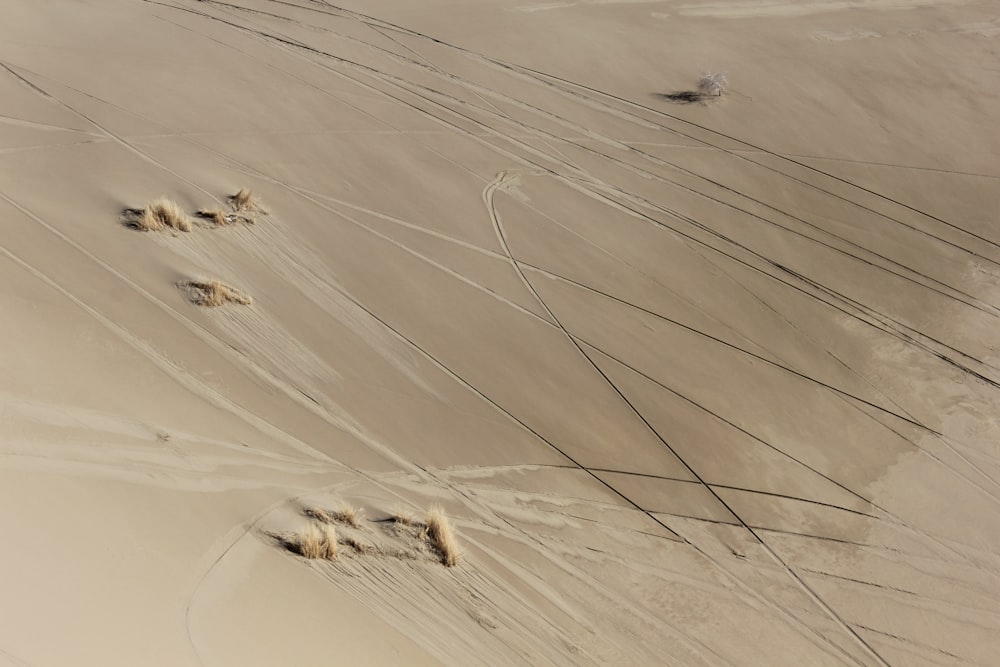 aerial photography of sand field at daytime