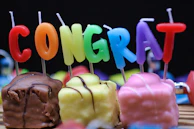 Colorful bunga papan with heartfelt congratulatory messages, perfect for celebrations.