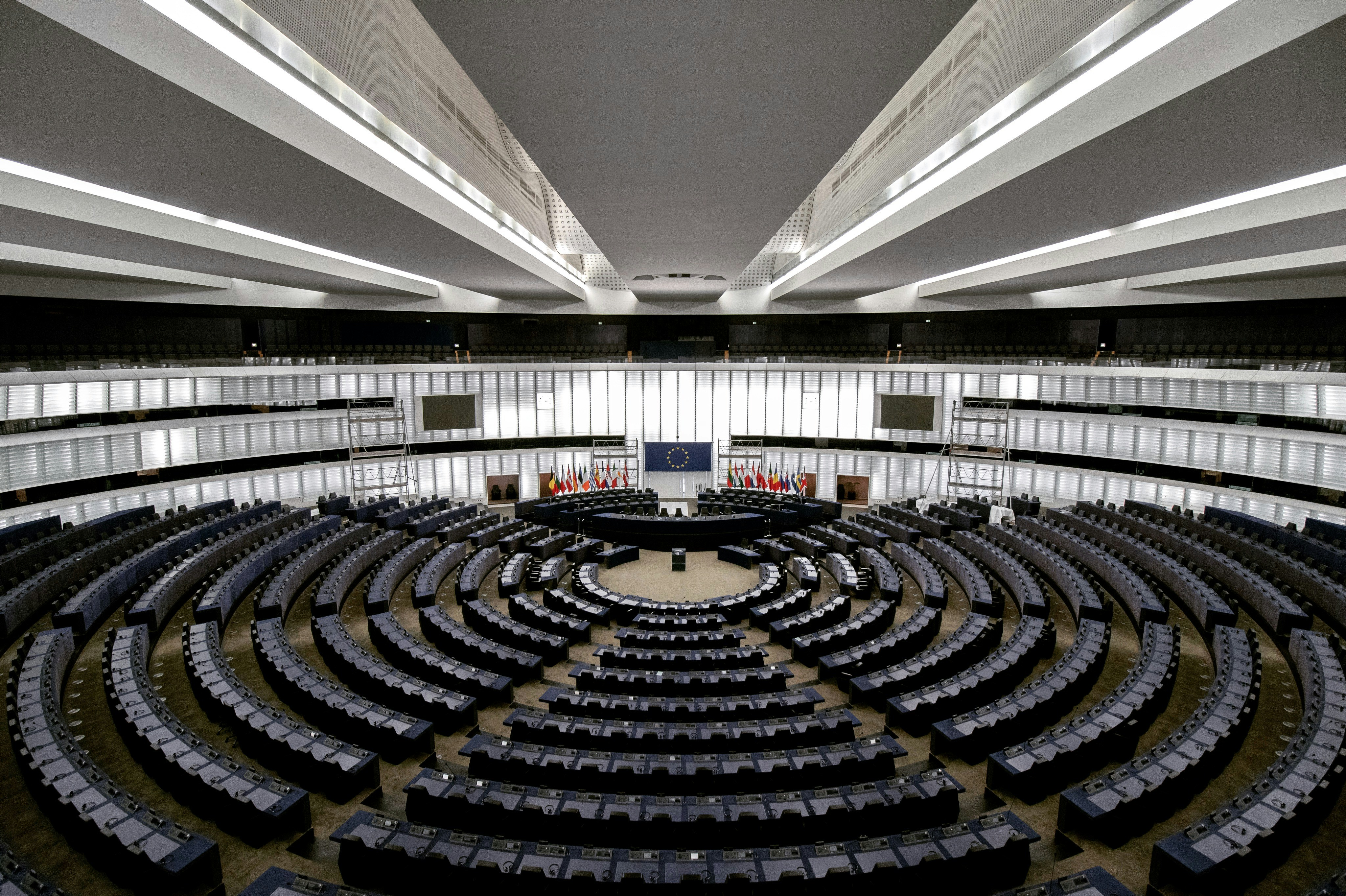 European Parliament hemicycle debate room Strasbourg