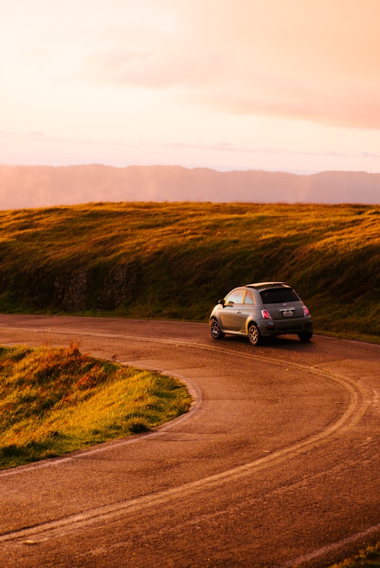 gray 3-door hatchback on road in Mount Tamalpais United States