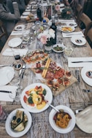 assorted dish on top of table