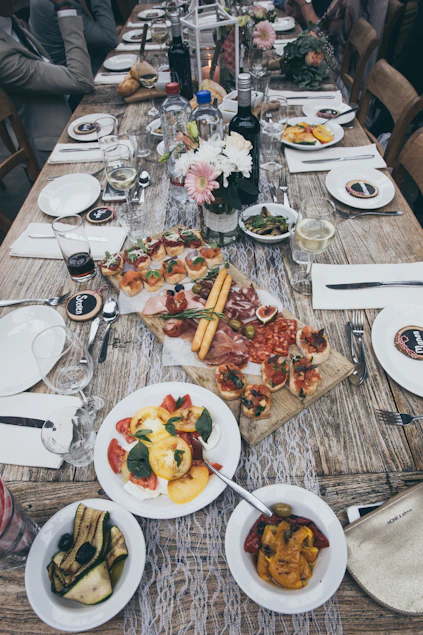 assorted dish on top of table