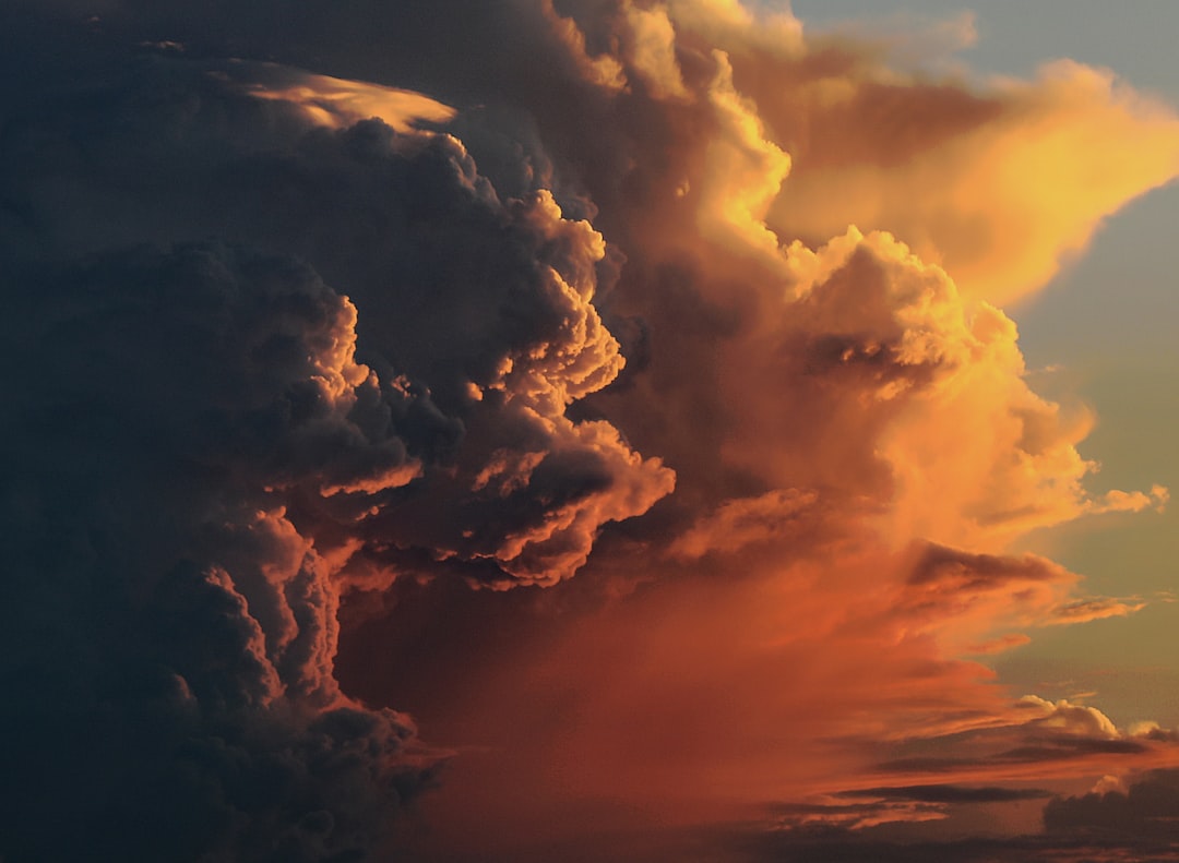 gray clouds, Monster in the clouds