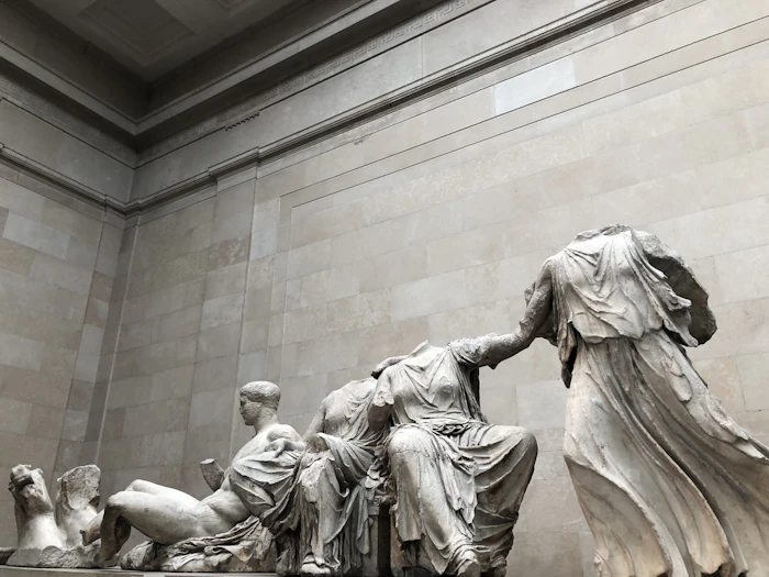 Interior gallery of the British Museum, London