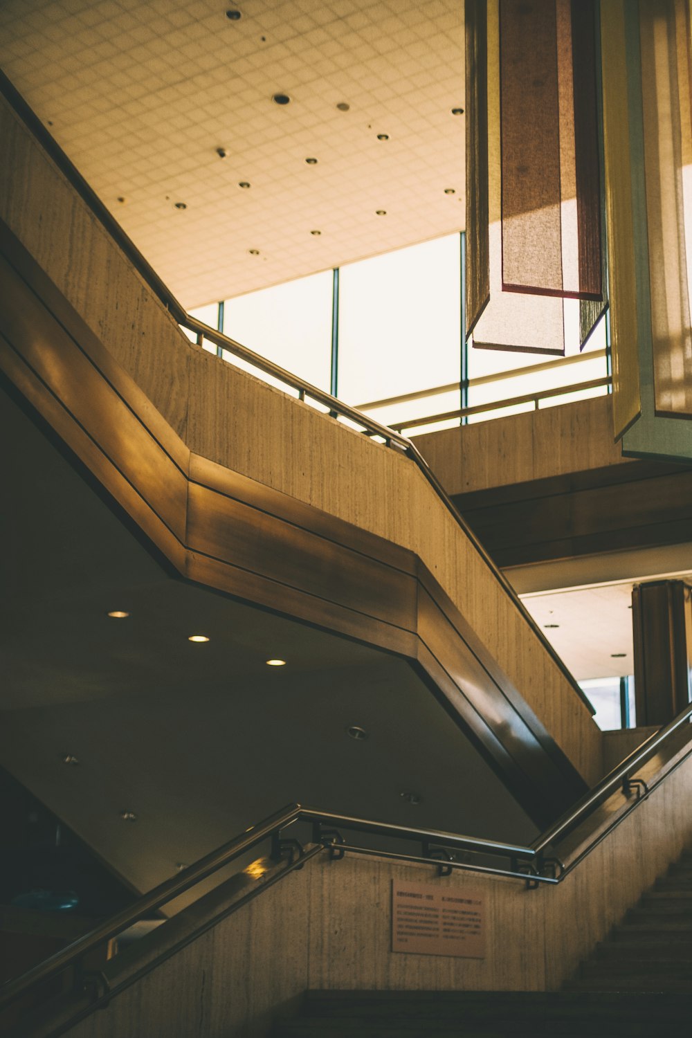 brown stairs interior