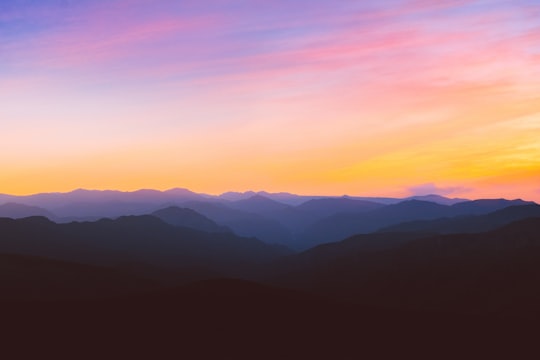 silhouette photo of mountain during golden hour in North Khorasan Province Iran