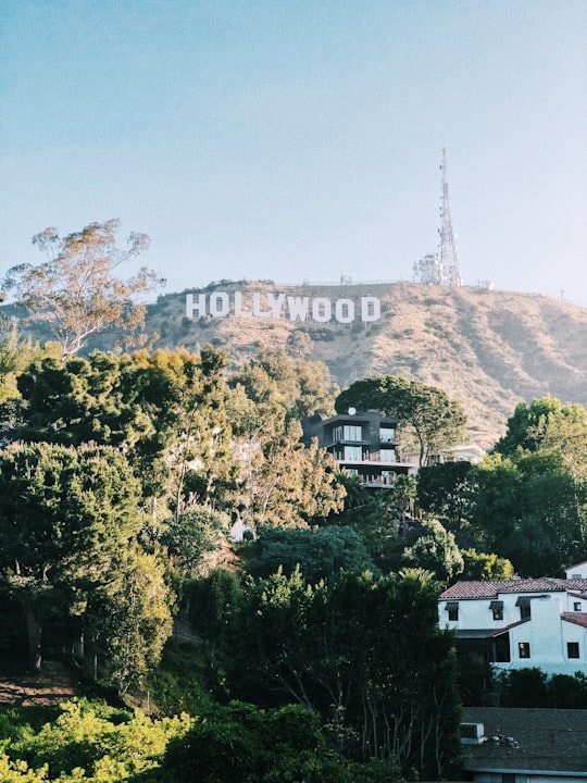 Hollywood sign, California in Griffith Park United States