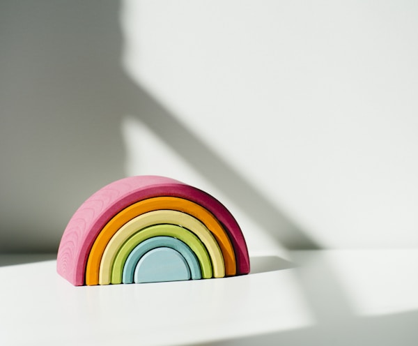 rainbow clay toy