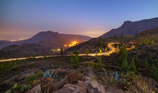 highway near mountain in Gran Canaria Spain