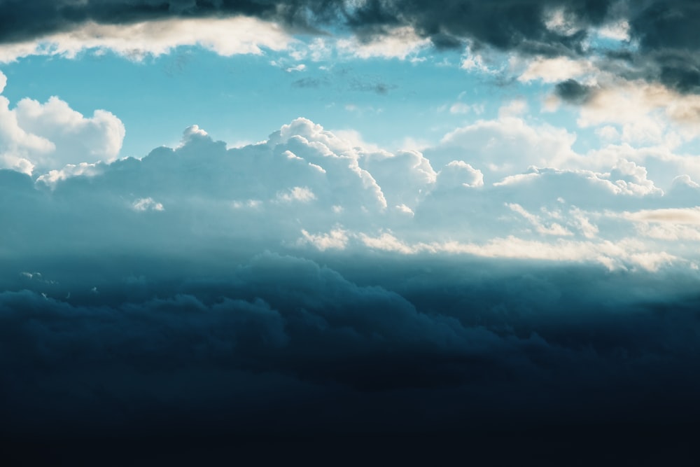 aerial view of clouds