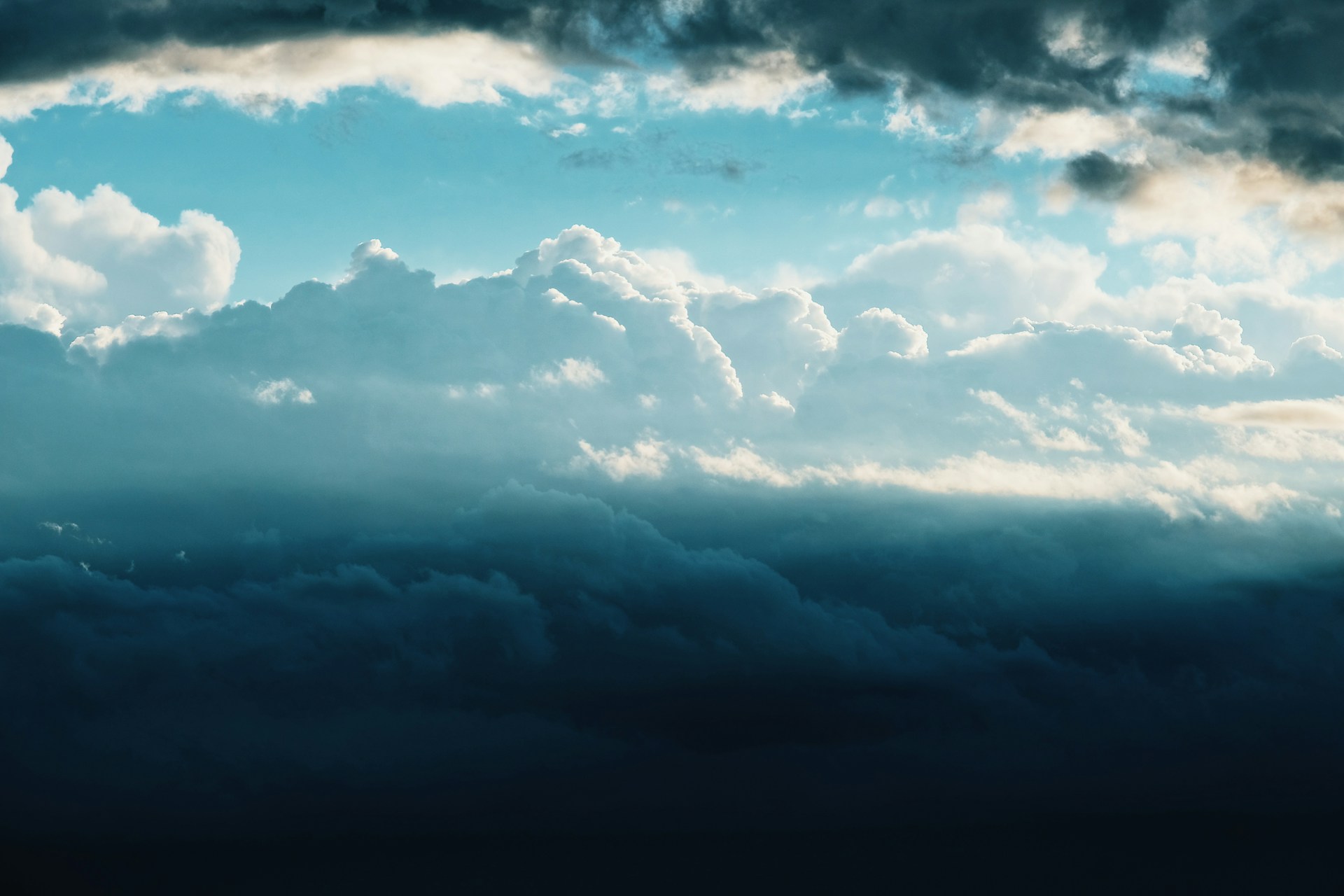 aerial view of clouds