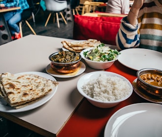 white pita bread on plate