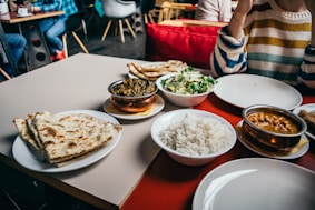 white pita bread on plate