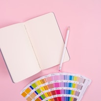 white notebook