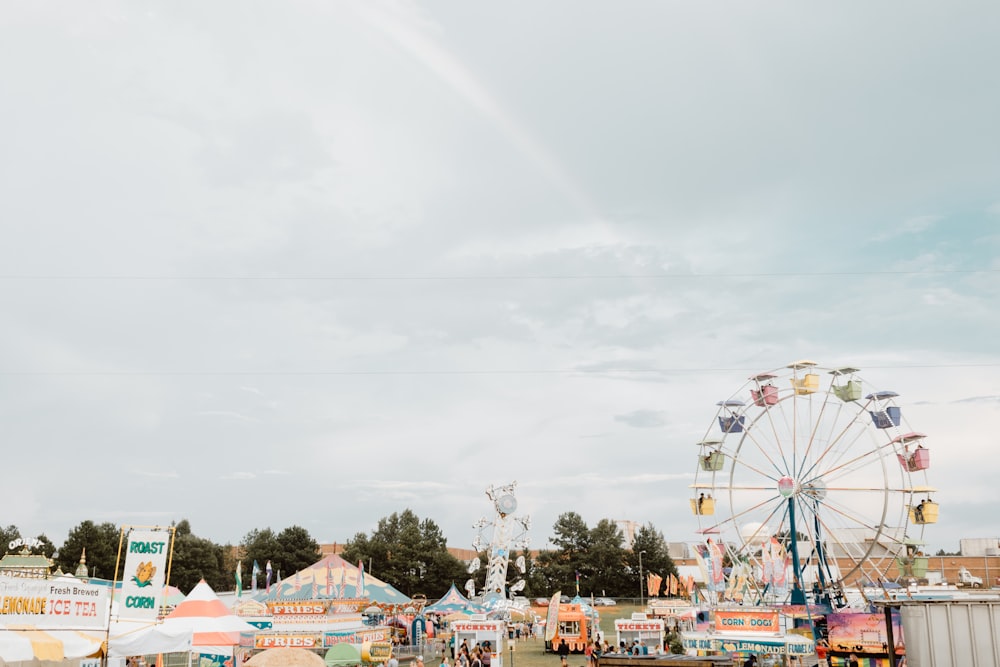 photography of themed park at daytime