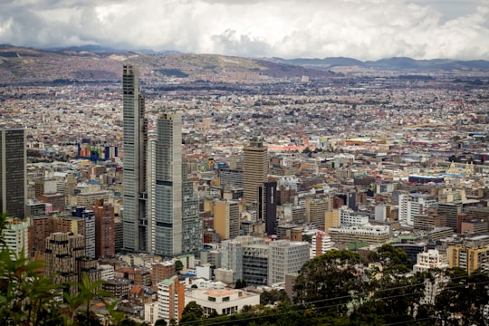 in distant high-rise buildings in Monserrate Colombia