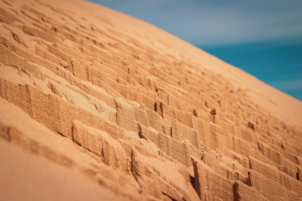 Photographie sélective de sable brun