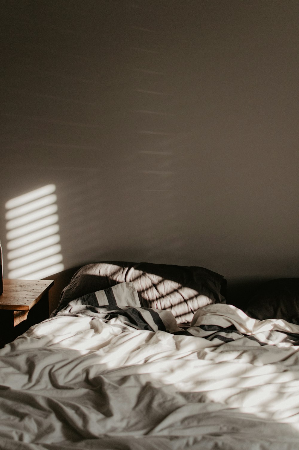 ベッド内の日光