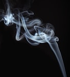 smoke on a black background