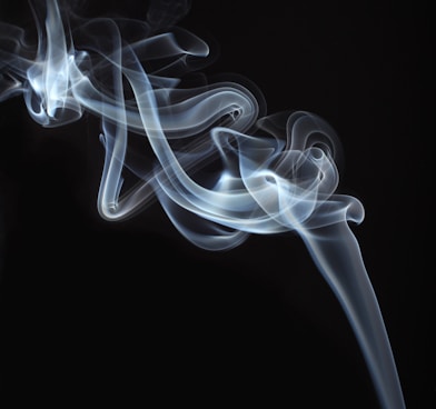 smoke on a black background