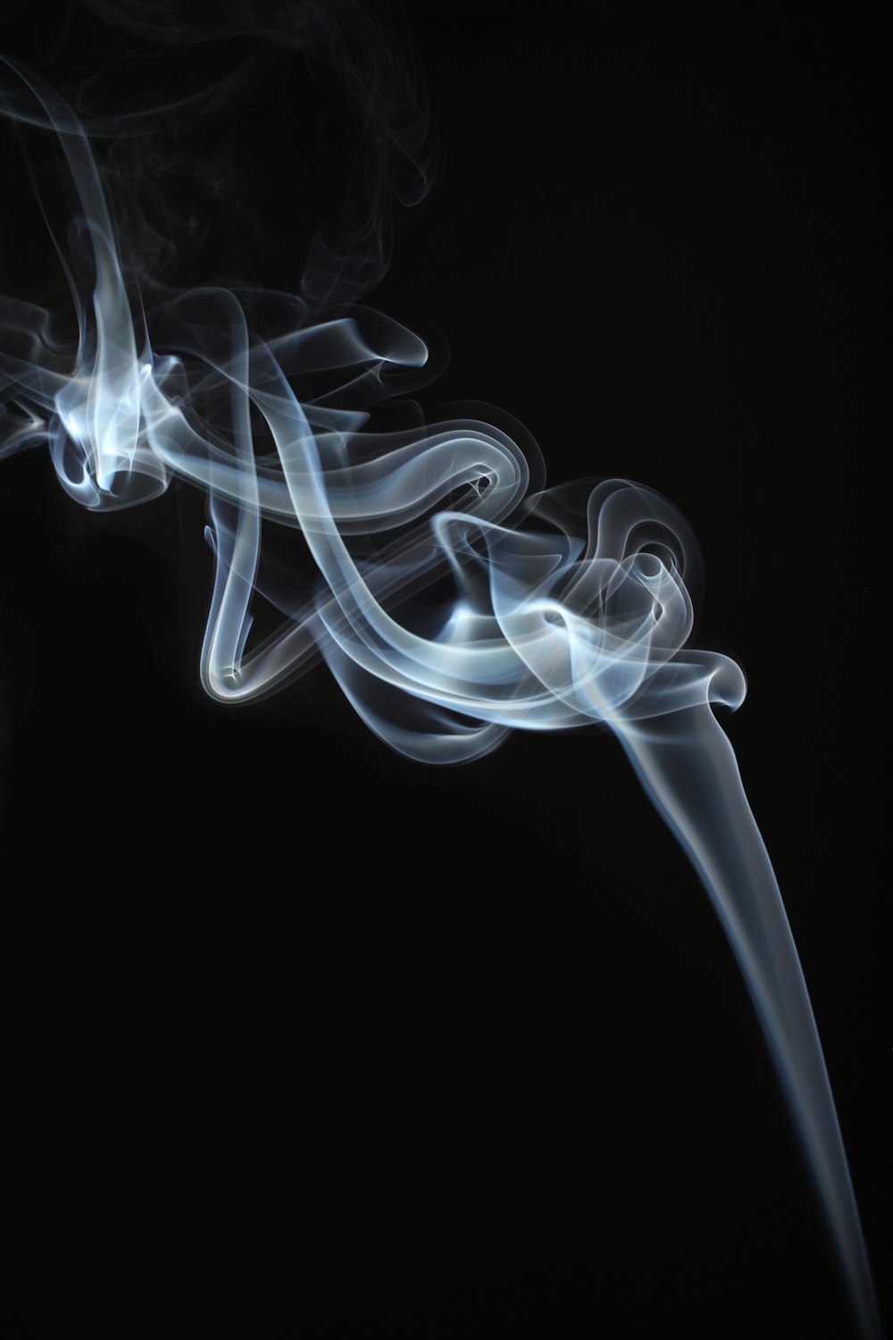 smoke on a black background