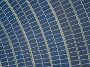 blue solar panel lot