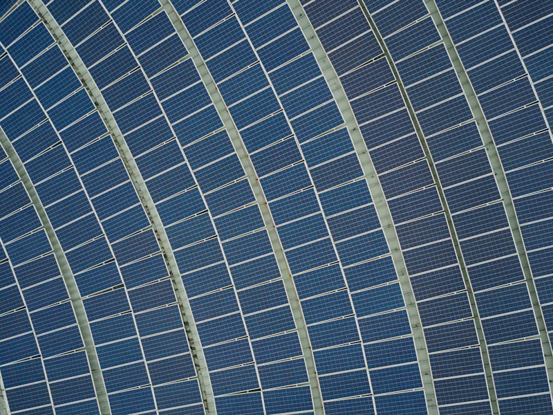 Solar panel array technical view