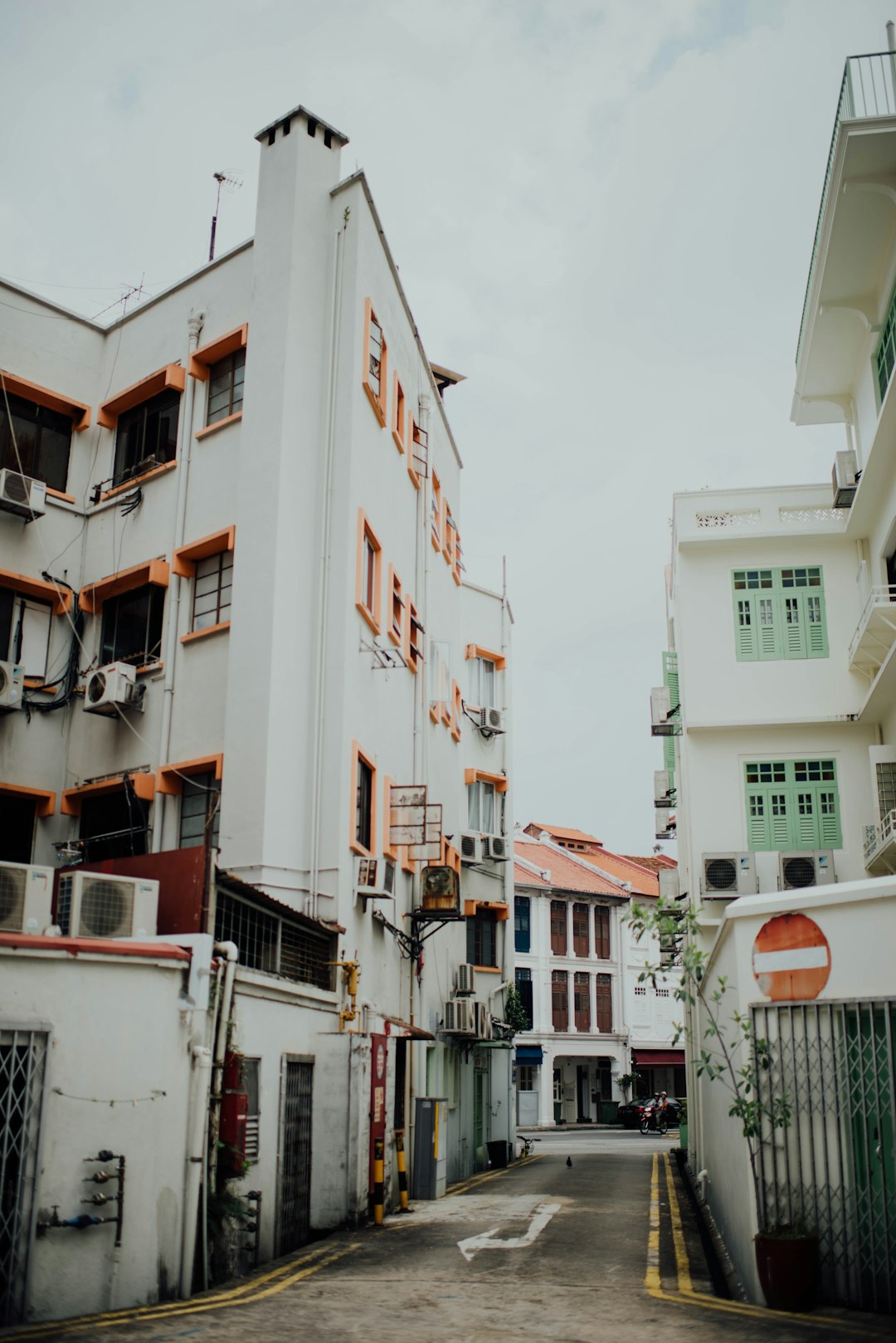 structural photography of white building