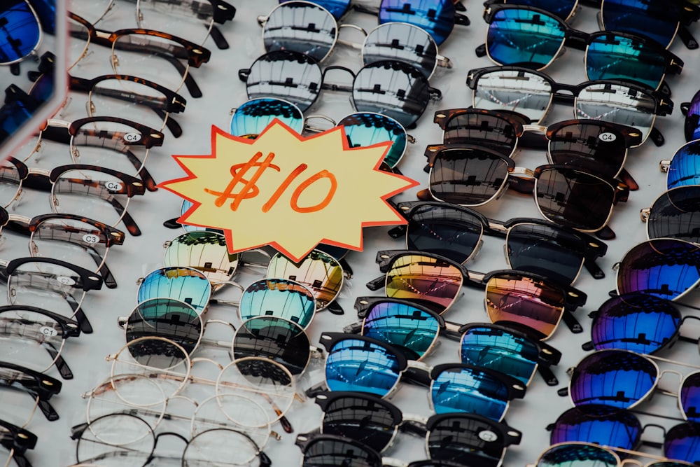 assorted-color sunglasses lot