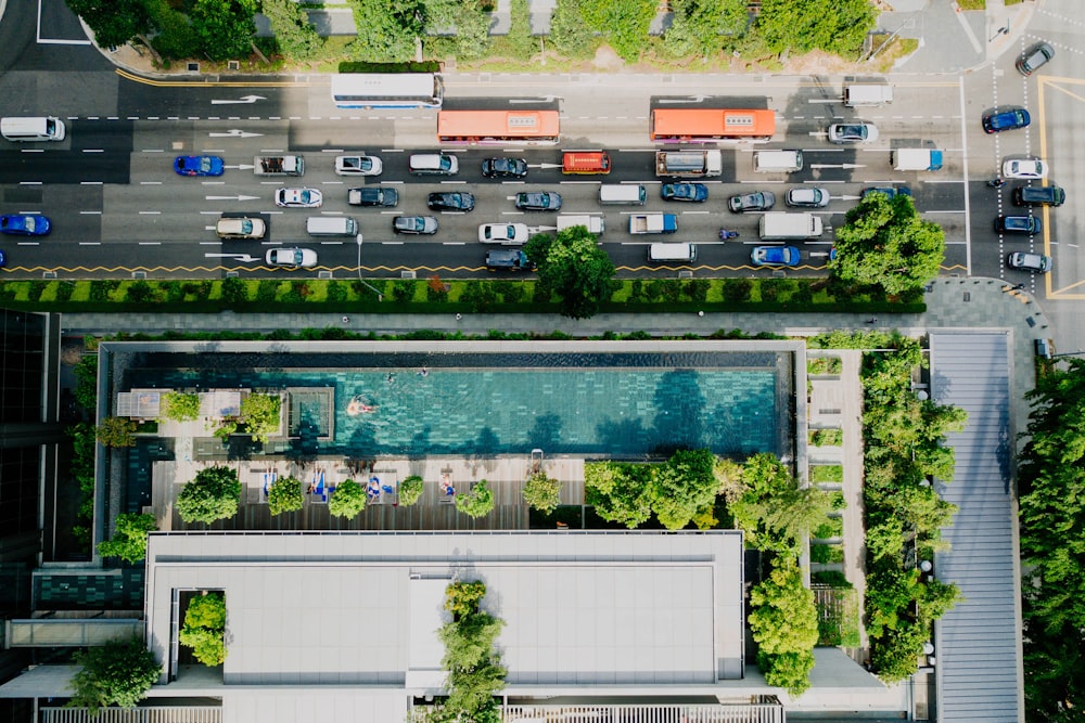 vehicles on busy road