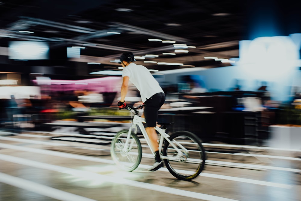 man riding bicycle