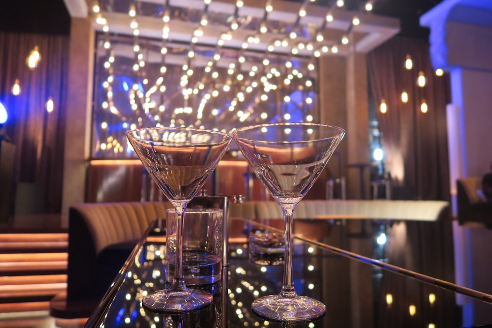 two Martini glasses