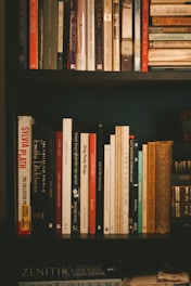 person taking photo of book lot