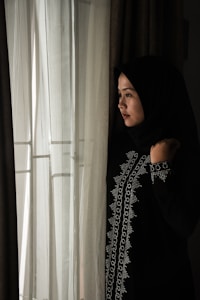 Silk Black Hijab