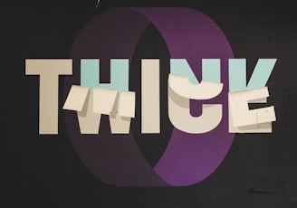 Think Twice graphic art