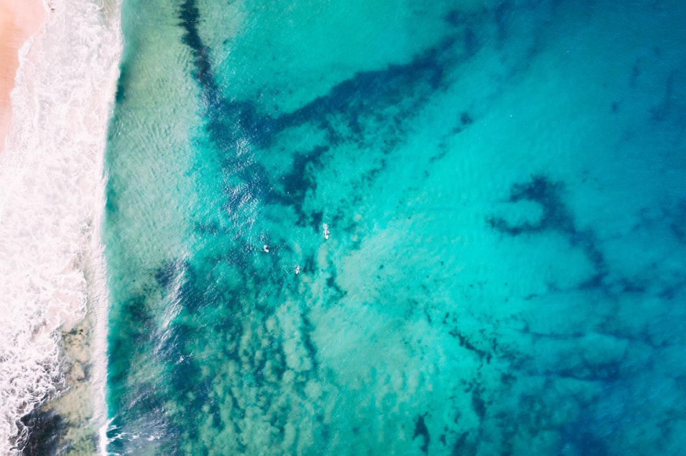 aerial photo of blue sea