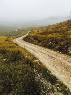 pathway along mountain