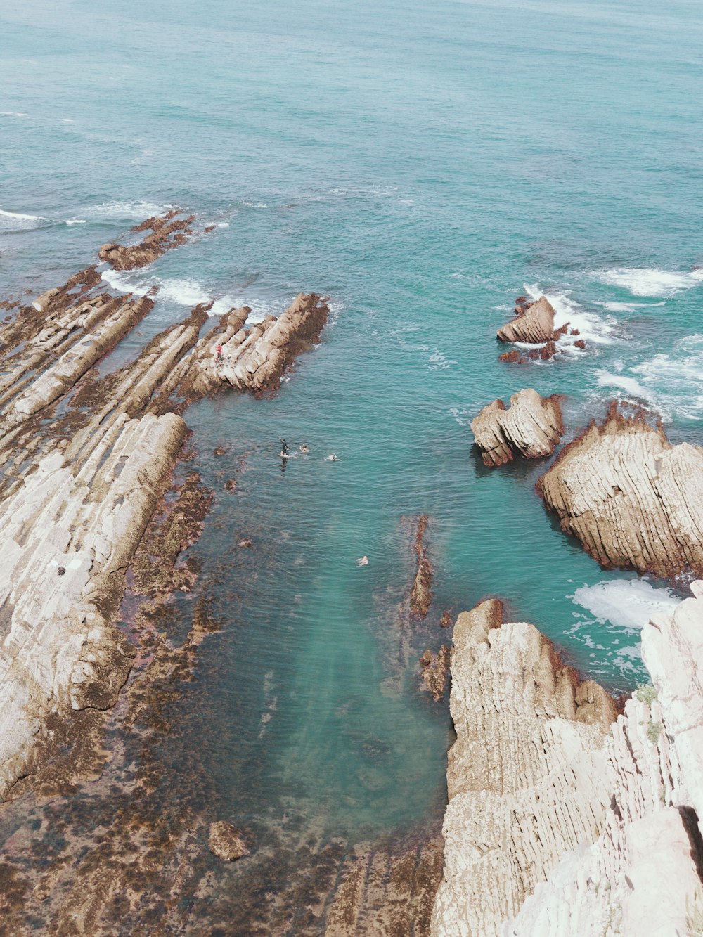 aerial photo of sea