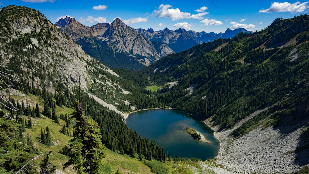 gray and green mountain,