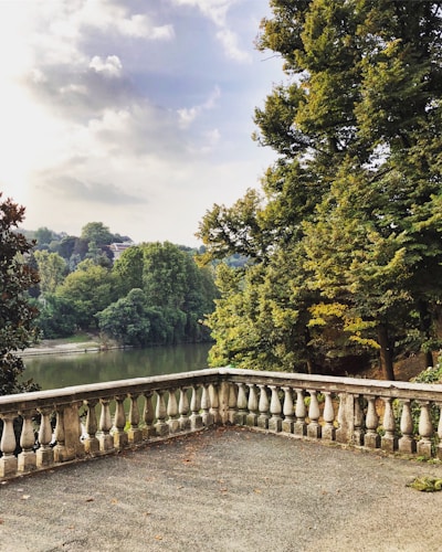 A freshly cleaned stone terrace glistening under the morning sun in Vernon.