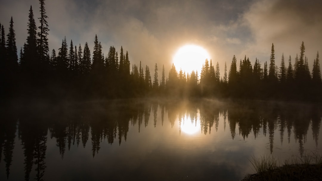 sunrise with reflection on body of water