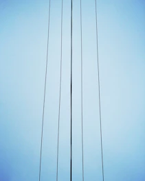 Minimalist sketch showing intersecting property lines with numeric annotations in electric blue.