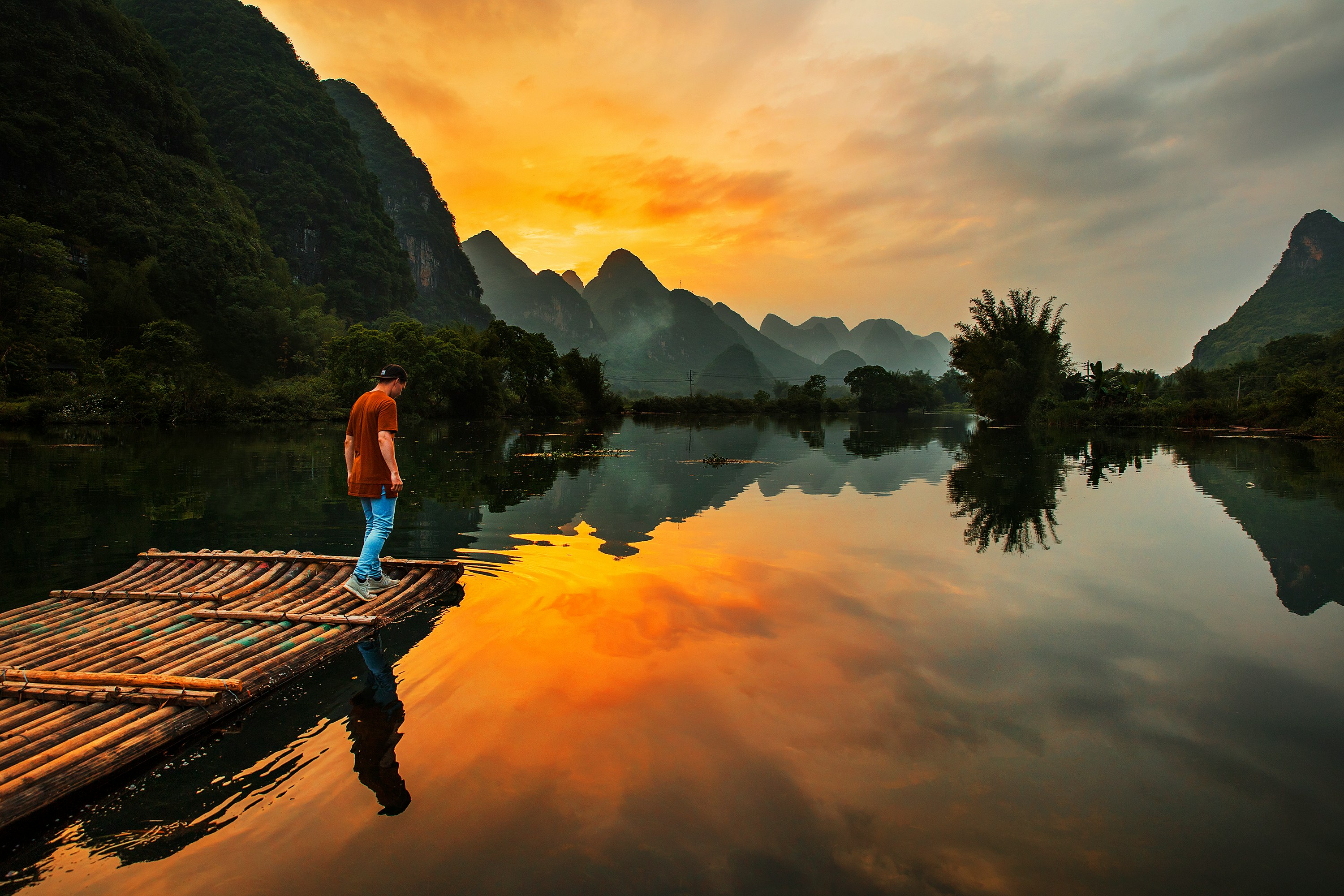 bamboo raft